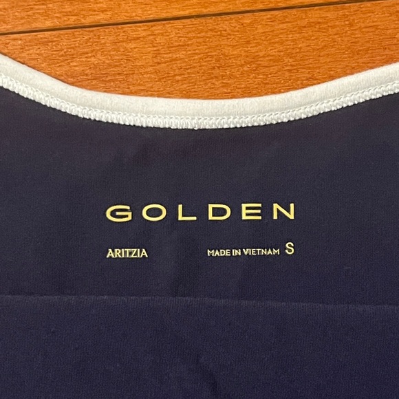 Navy and White Aritzia Golden Butter Tank - Picture 3 of 3